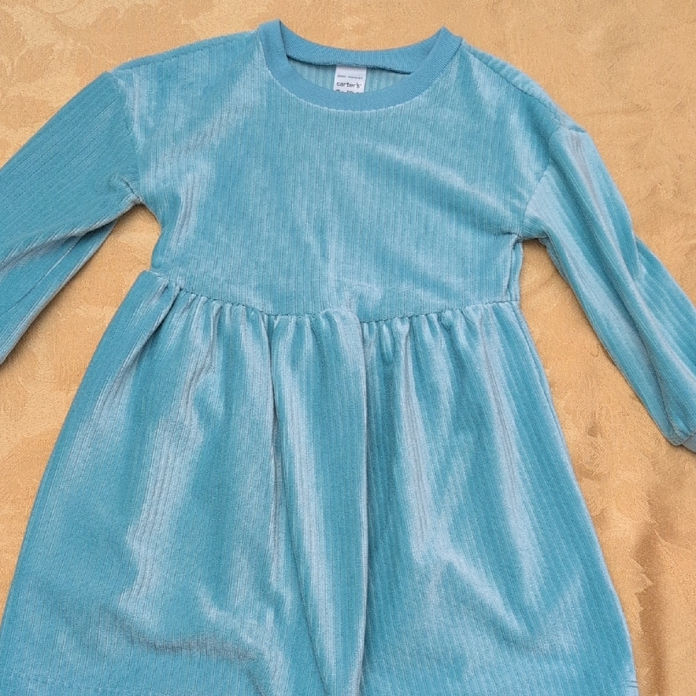 Carter's Ribbed Blue Toddler Dress